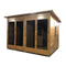 Aleko Canadian Hemlock Wet Dry Outdoor and Indoor Sauna 9 kW ETL Certified Heater 10 Person SCRUBYHEM-AP