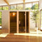 Aleko Hemlock Indoor Wet Dry Sauna Steam Room 3 kW ETL Certified Heater 3 Person STI3HEM-AP