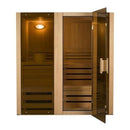Aleko Hemlock Indoor Wet Dry Steam Room Sauna 4.5 kW ETL Certified Heater 4 Person STI4HEM-AP