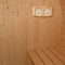 Aleko Outdoor and Indoor Western Red Cedar Barrel Sauna with Front Porch Canopy 4.5 kW ETL Certified 5 Person SB5CEDARCP-AP
