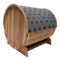 Aleko Outdoor Rustic Cedar Barrel Steam Sauna Front Porch Canopy ETL Certified 4 Person SB4CED-AP