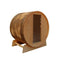 Aleko Outdoor Rustic Cedar Barrel Steam Sauna with Bitumen Shingle Roofing - 4 Person - 4.5 kW ETL Certified Heater SBRCE4UGIE-AP