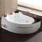 EAGO 5.5 ft Right Corner Acrylic White Whirlpool Bathtub for Two AM113ETL-R