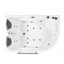 EAGO 6 ft Right Corner Acrylic White Whirlpool Bathtub for Two AM124ETL-R