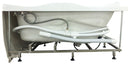 EAGO 5 ft Corner Acrylic White Whirlpool Bathtub for Two w Fixtures AM125ETL