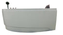 EAGO 59" Single Person Corner White Acrylic Whirlpool Bath Tub AM161-L