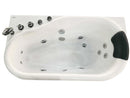 EAGO 57'' White Acrylic Corner Jetted Whirlpool Bathtub W/ Fixtures AM175-L 