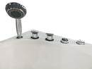 EAGO 57'' White Acrylic Corner Jetted Whirlpool Bathtub W/ Fixtures AM175-L 