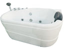 EAGO 57'' White Acrylic Corner Jetted Whirlpool Bathtub W/ Fixtures AM175-L 