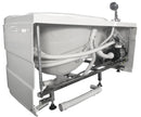 EAGO 57'' White Acrylic Corner Jetted Whirlpool Bathtub W/ Fixtures AM175-L 