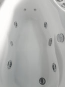 EAGO 57'' White Acrylic Corner Jetted Whirlpool Bathtub W/ Fixtures AM175-L 