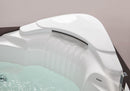 EAGO 5 ft Corner Acrylic White Waterfall Whirlpool Bathtub for Two AM505ETL
