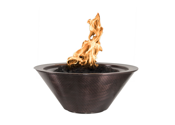 The Outdoor Plus - Cazo Round Hammered Copper Fire Bowl OPT-101-24NWF