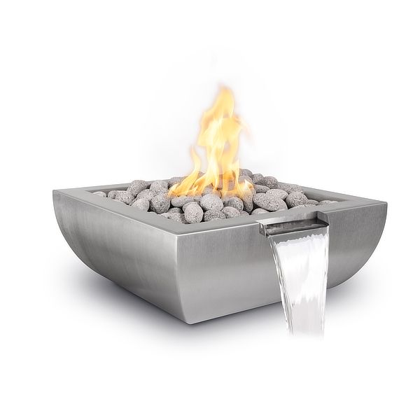 THE OUTDOOR PLUS AVALON STAINLESS STEEL FIRE & WATER BOWL OPT-24AVSSFWE12V
