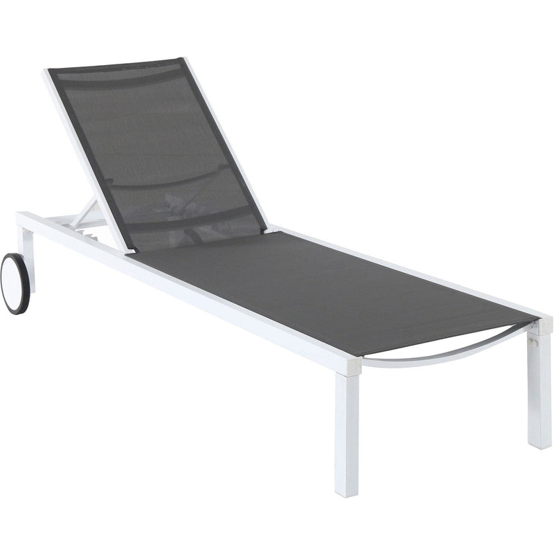 Hanover Chaise Lounges and Tile Top Fire Pit WINDCHS3PCFP-WG