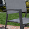 Hanover Dining Set: Aluminum Sling Chairs and Folding Table CONDN5PC-GRY