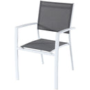 Hanover Aluminum Sling Chairs Aluminum Extension Table CAMDN11PC-WHT