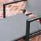 Hanover Alum Chaise Lounges and Tile Top Fire Pit NAPCHS3PCFP-GRY