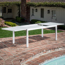 Hanover High Back Padded Sling Chairs, Aluminum Extension Table DELDN11PCHB-WG
