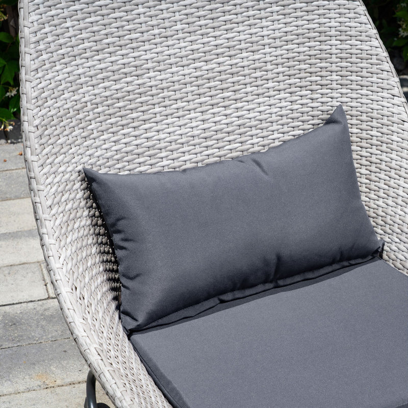 Hanover Chairs w/ Pillow, Side Table, Glass Top Fire Pit ACCENT4PCGFP-GRY