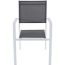 Hanover Aluminum Sling Back Chairs, Slat Top Table DELDNS5PCSQ-WW