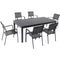 Hanover Aluminum Sling Chairs, Aluminum Extension Table DAWDN7PC-GRY