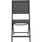 Hanover Aluminum Sling Folding Chairs, Aluminum Extension Table DAWDN9PCFD-GRY