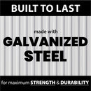 Hanover Galvanized Steel Raised Rectangle Garden Bed with Border HANRECGB-1GRY