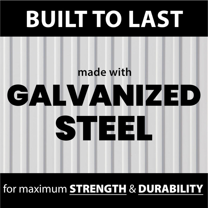 Hanover Galvanized Steel Raised Rectangle Garden Bed with Border HANRECGB-2GRY