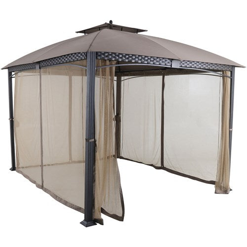 Hanover Aster Aluminum and Steel Gazebo with Netting ASTERGAZ-TAN