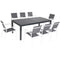 Hanover Aluminum Sling Chairs, Aluminum Extension Table NAPLESDN9PC-WHT