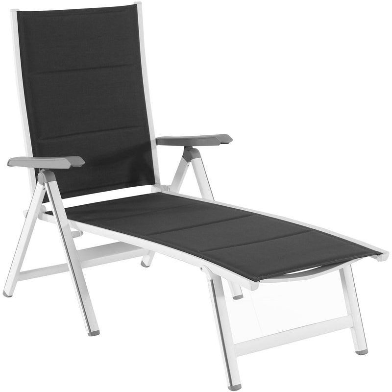 Hanover Aluminum Sling Folding Chaise Lounge REGCHS-W-GRY