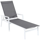 Hanover Aluminum Sling Chaise Lounge NAPLESCHS-W-GRY