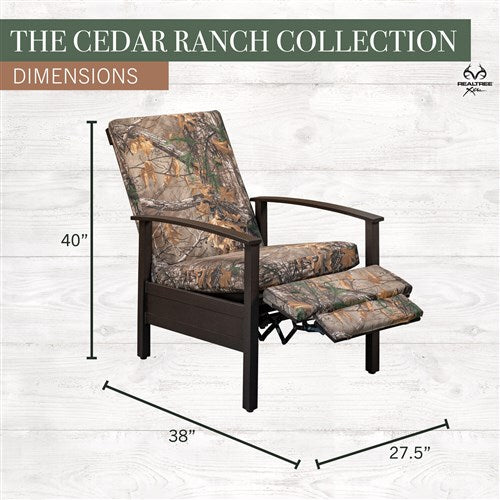 Hanover Cedar Ranch Recliner with Camo Cushions CDRNCHREC-CMO