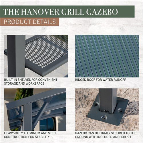 Hanover Hanover Grill Gazebo HANGRGAZ-GRY