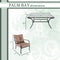 Hanover steel dining chairs w/ cushions, glass table PALMBAYDN7PC-TAN