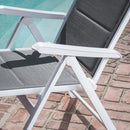 Hanover Aluminum Sling Folding Chaise Lounge REGCHS-W-GRY