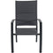 Hanover High Back Padded Sling Chairs, Aluminum Slat Table DELDNS7PCHB-WG