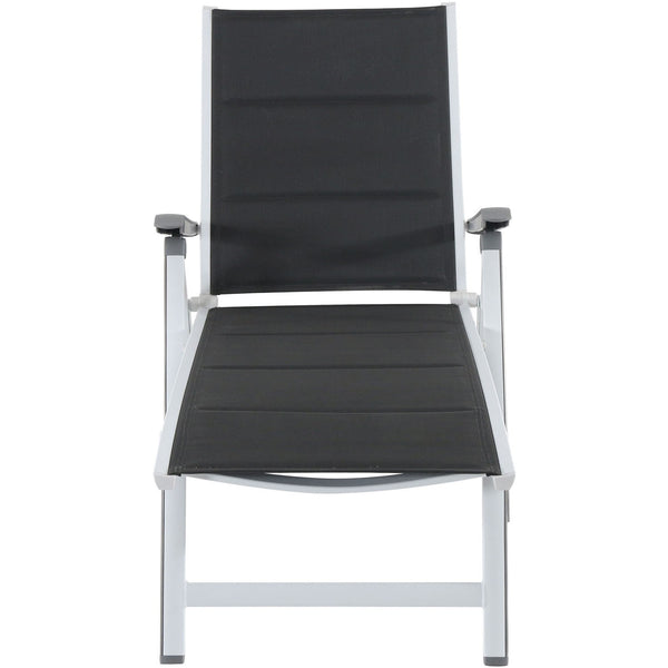Hanover Aluminum Sling Folding Chaise Lounge REGCHS-W-GRY