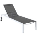 Hanover Aluminum Sling Armless Chaise Lounge WINDCHS-W-GRY