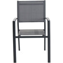 Hanover Aluminum Sling Chairs, Aluminum Extension Table DELDN7PC-WG