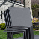 Hanover Aluminum Sling Chairs, Aluminum Extension Table DELDN11PC-WG