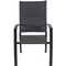 Hanover High Back Padded Sling Chairs, Aluminum Extension Table NAPDN9PCHB-GRY