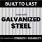 Hanover Galvanized Steel Compact Shed, Slide Doors HANCOMSHD-GRY