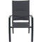 Hanover High Back Padded Sling Chairs, Aluminum Extension Table DELDN9PCHB-WG