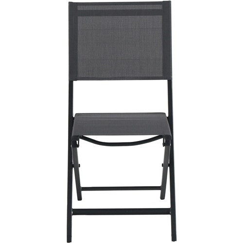 Hanover Aluminum Folding Sling Chairs, Aluminum Extension Table NAPDN7PCFD-GRY