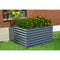 Hanover Galvanized Steel Raised Rectangle Ribbed Garden Bed HANRECGB-3GRY