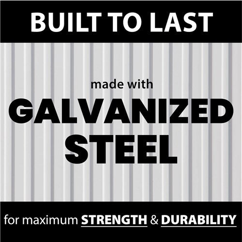 Hanover Galvanized Steel Multi-Cross Shed w/ Doors, Vents, Base HANMLTISHD-GW