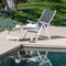 Hanover Aluminum Sling Folding Chaise Lounge REGCHS-W-GRY