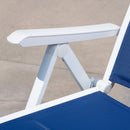 Hanover Aluminum Sling Folding Chaise Lounge REGCHS-W-NVY